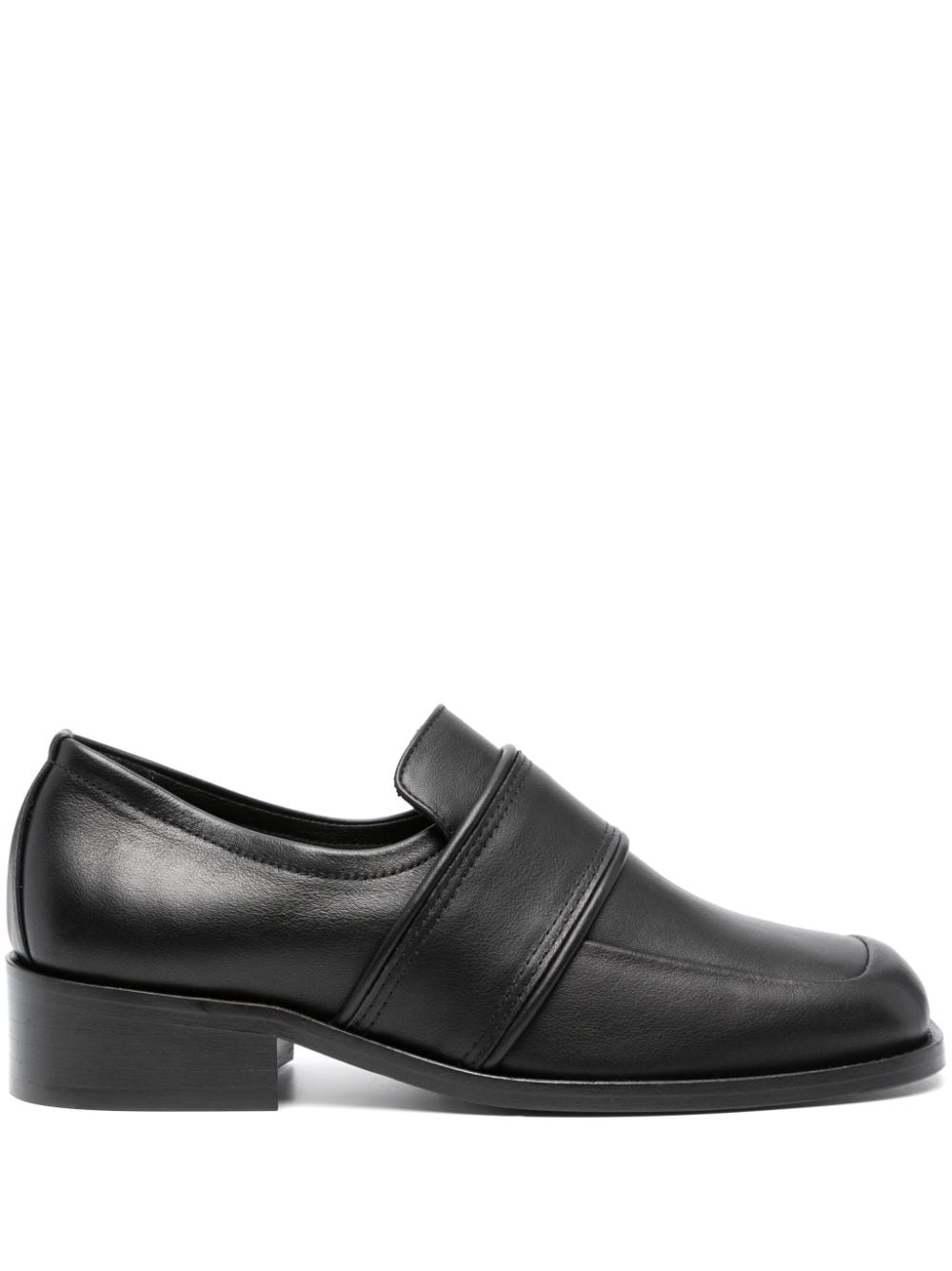BY FAR Cyril 40mm leather loafers - Black von BY FAR