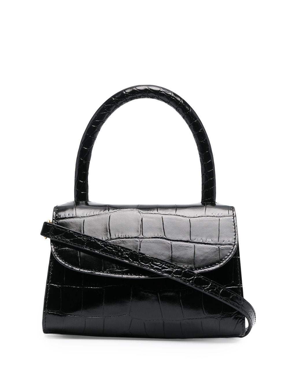 BY FAR Mini embossed tote - Black von BY FAR