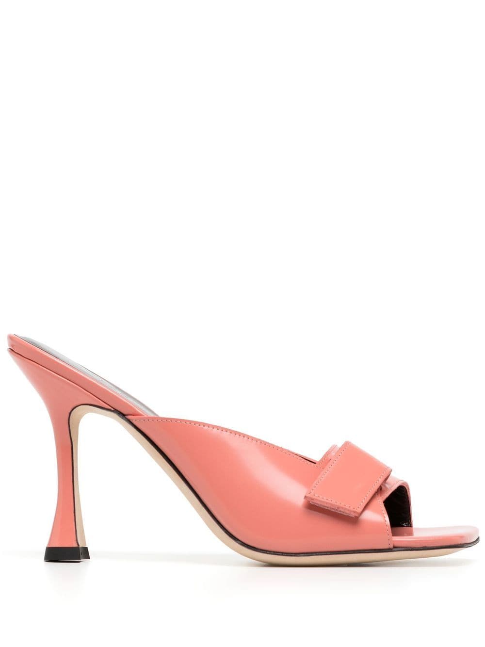 BY FAR Olivia square-toe leather mules - Pink von BY FAR