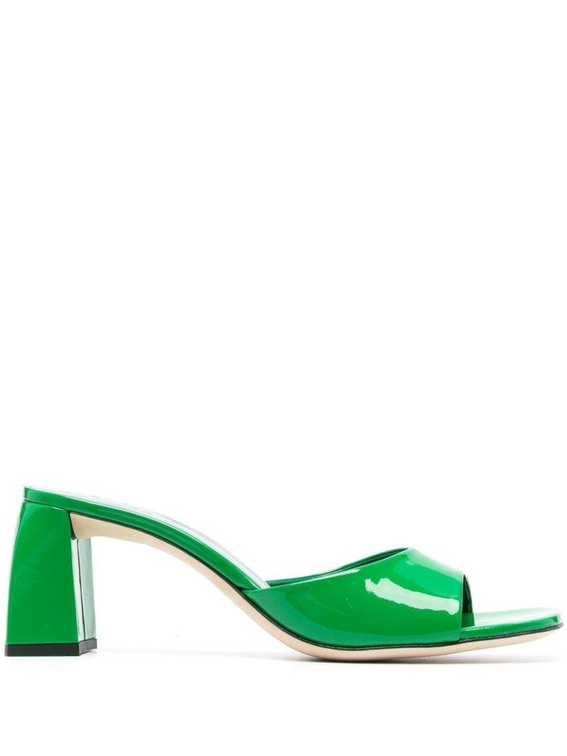 BY FAR Romy 55 patent leather mules - Green von BY FAR