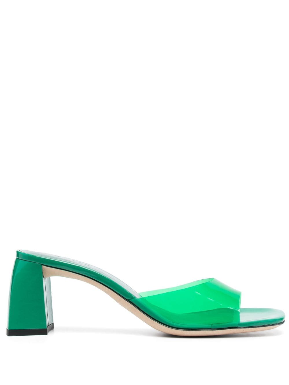 BY FAR Romy transparent-strap sandals - Green von BY FAR
