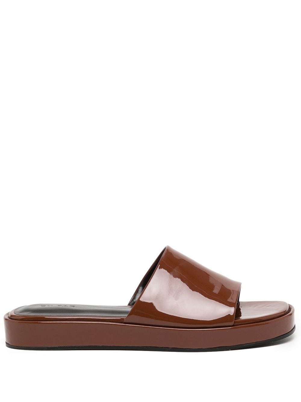 BY FAR Shana patent leather sandals - Brown von BY FAR