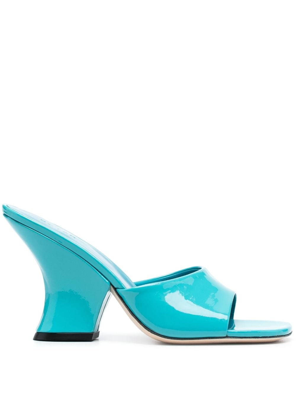 BY FAR Tais 85mm patent-leather mules - Blue von BY FAR