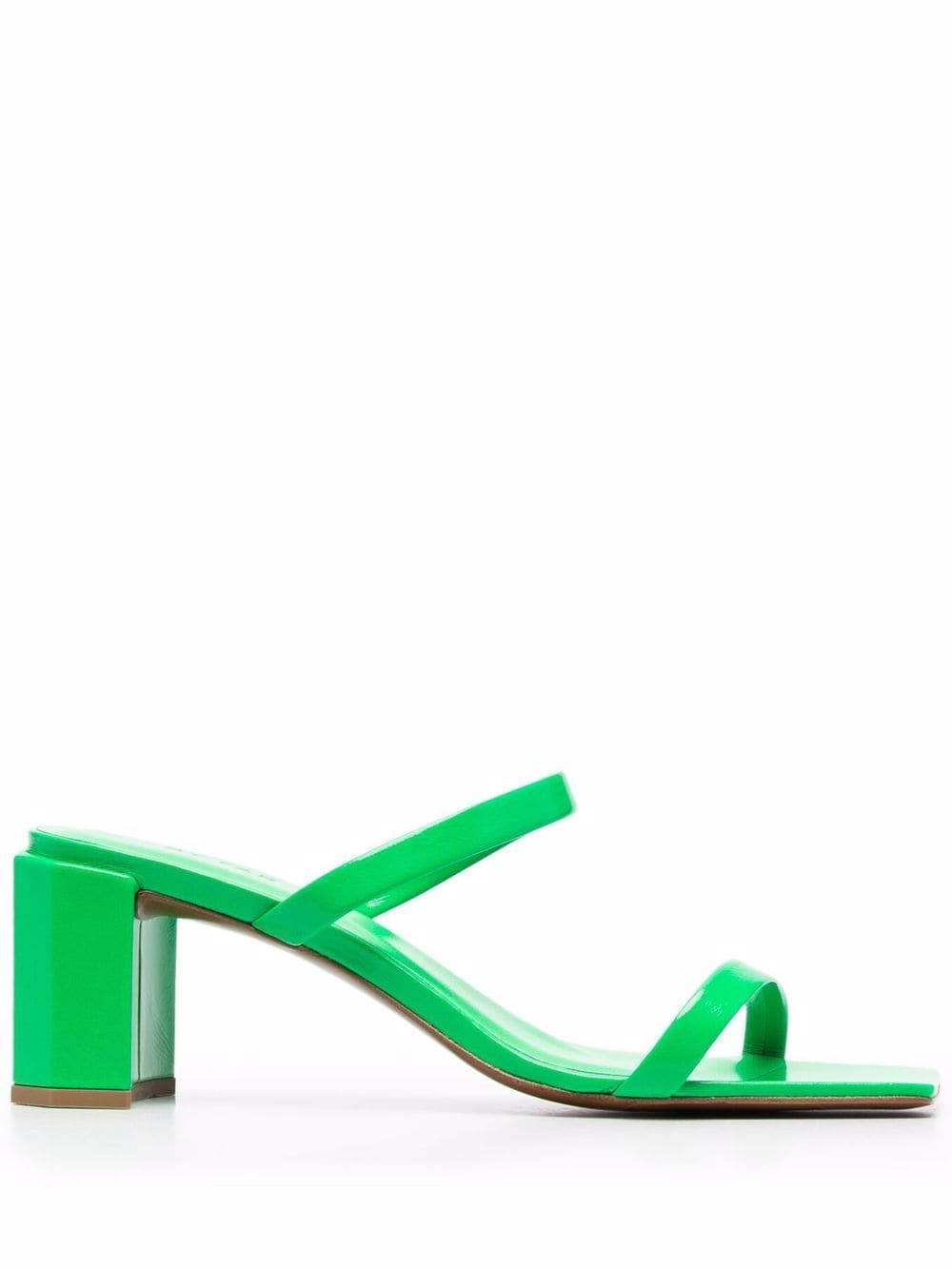 BY FAR Tanya double-strap square-toe sandals - Green von BY FAR