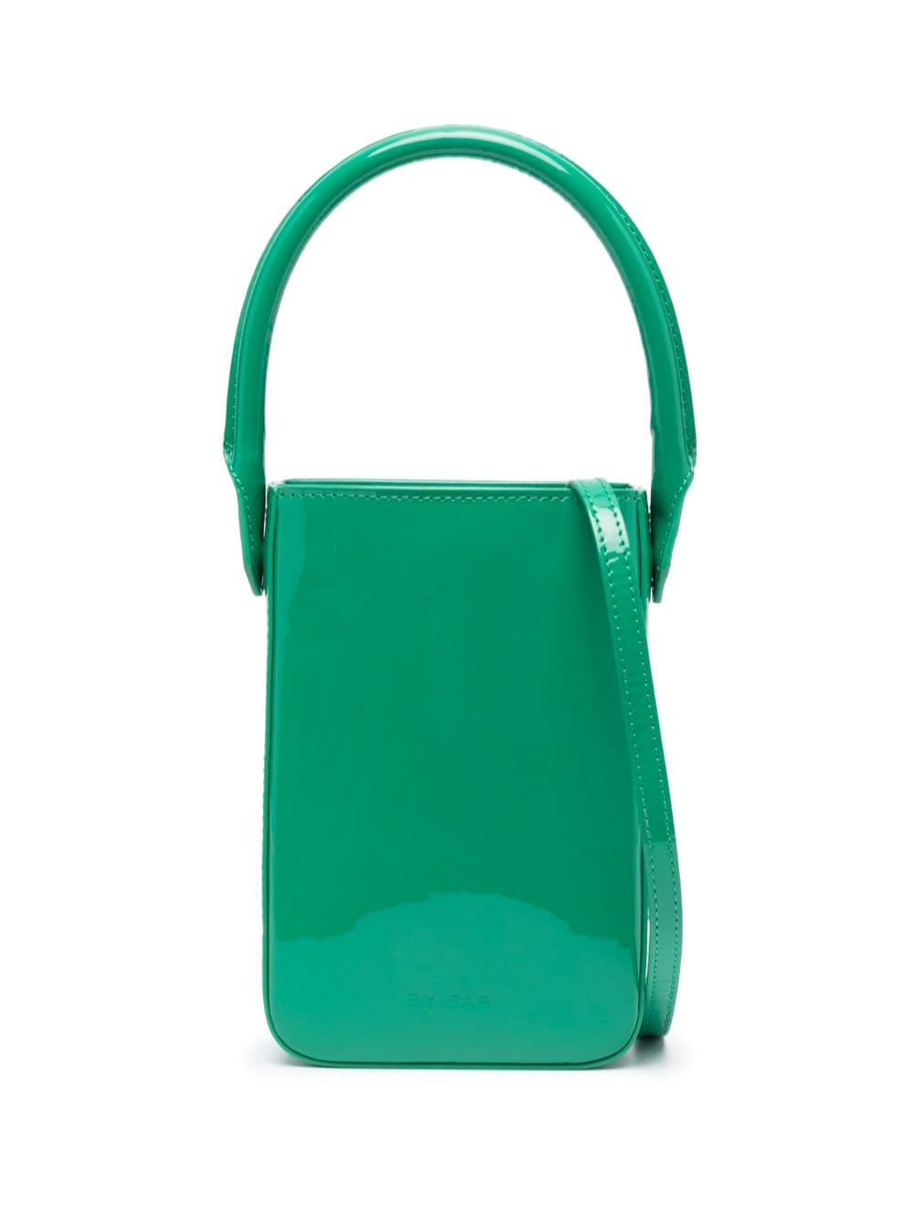 BY FAR mini patent-leather tote - Green von BY FAR