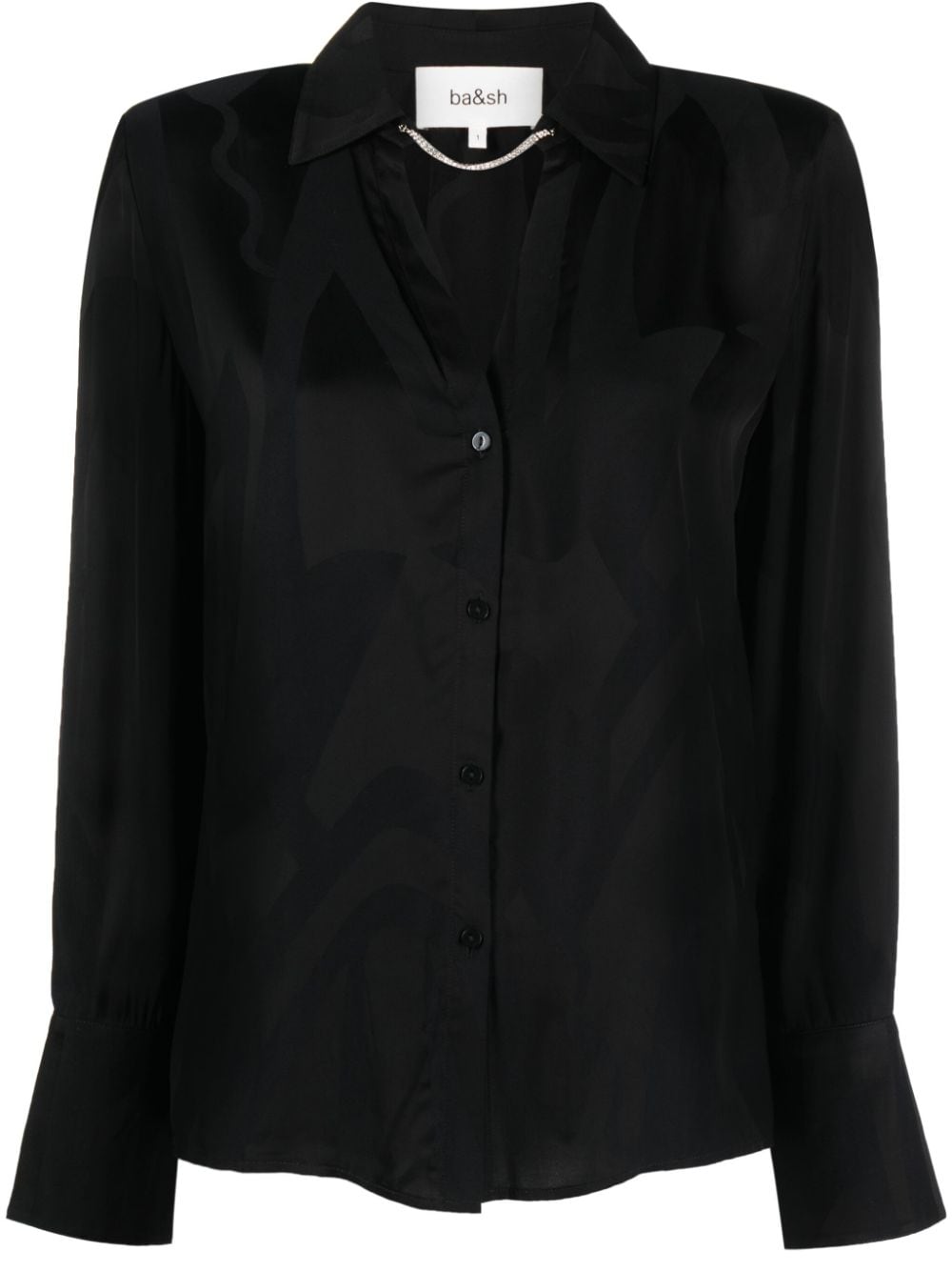 Ba&Sh Betsey V-neck satin blouse - Black von Ba&Sh