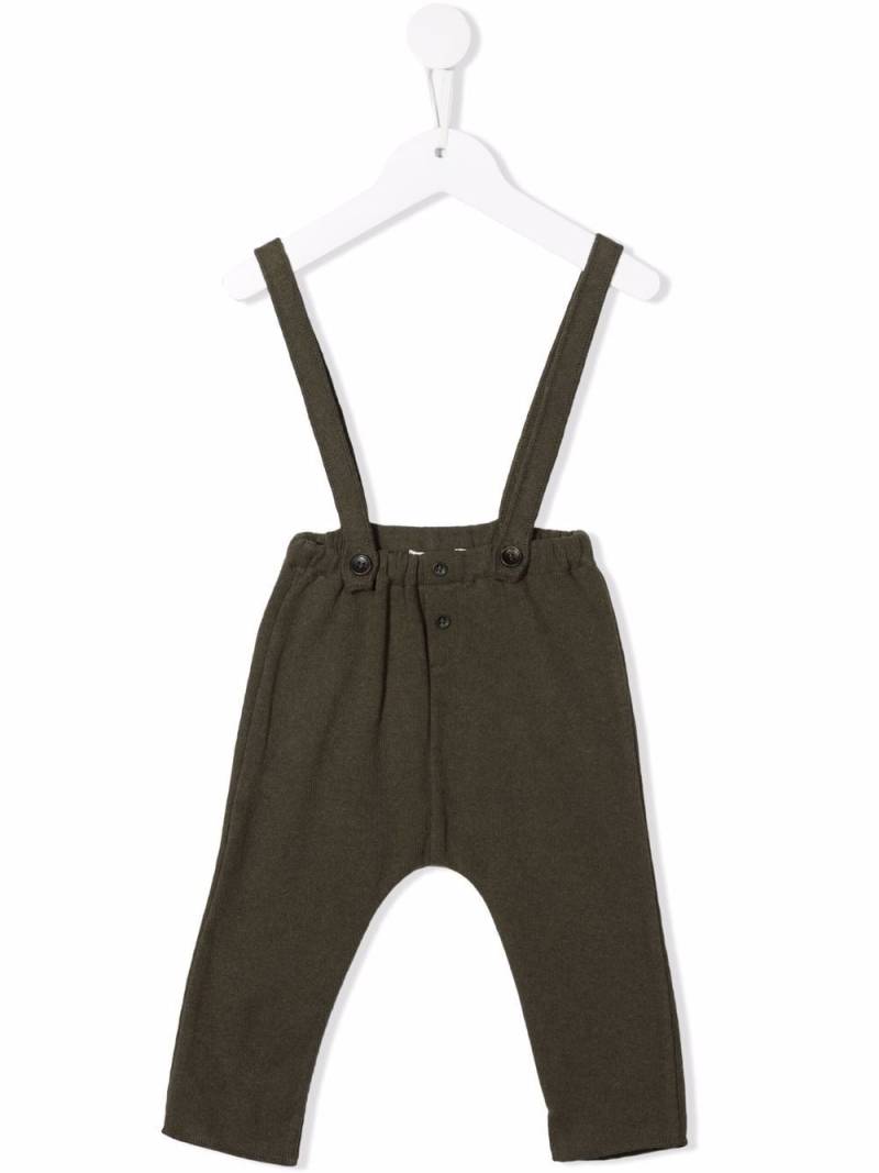 Babe And Tess button up dungarees - Green von Babe And Tess