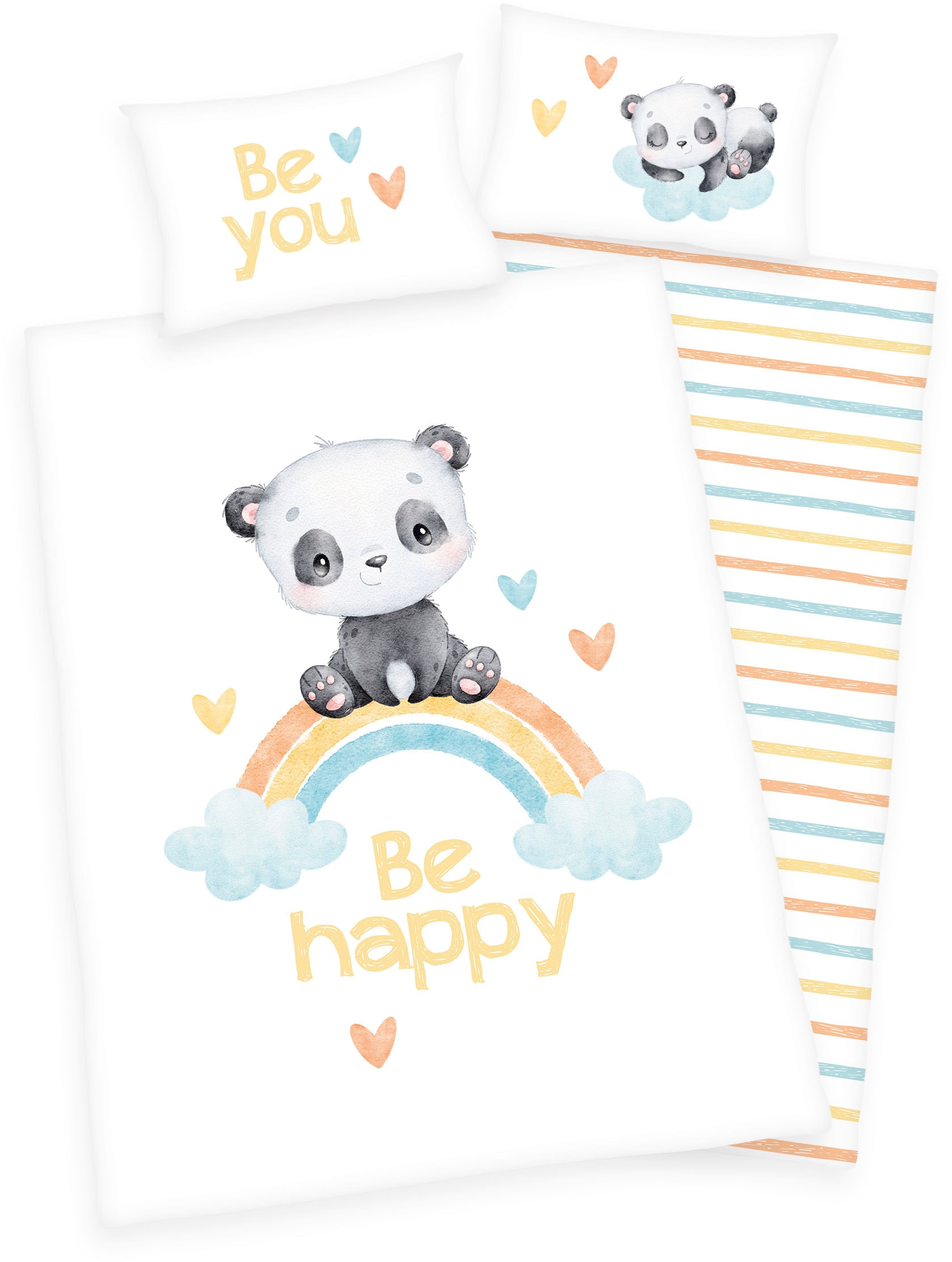 Baby Best Babybettwäsche »Regenbogen Panda«, (2 tlg.) von Baby Best