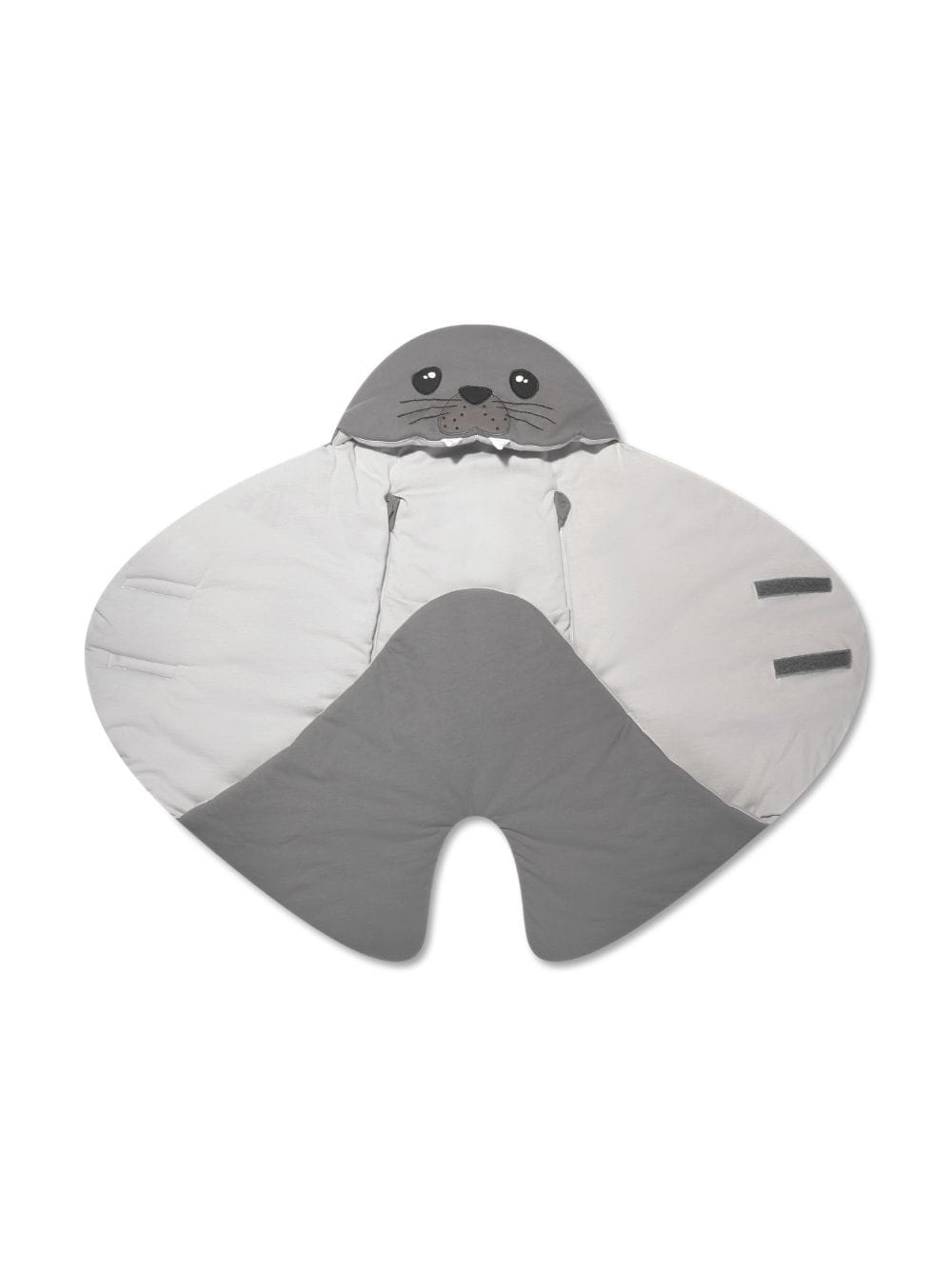 Baby Bites Seal cotton sleeping bag - Grey von Baby Bites