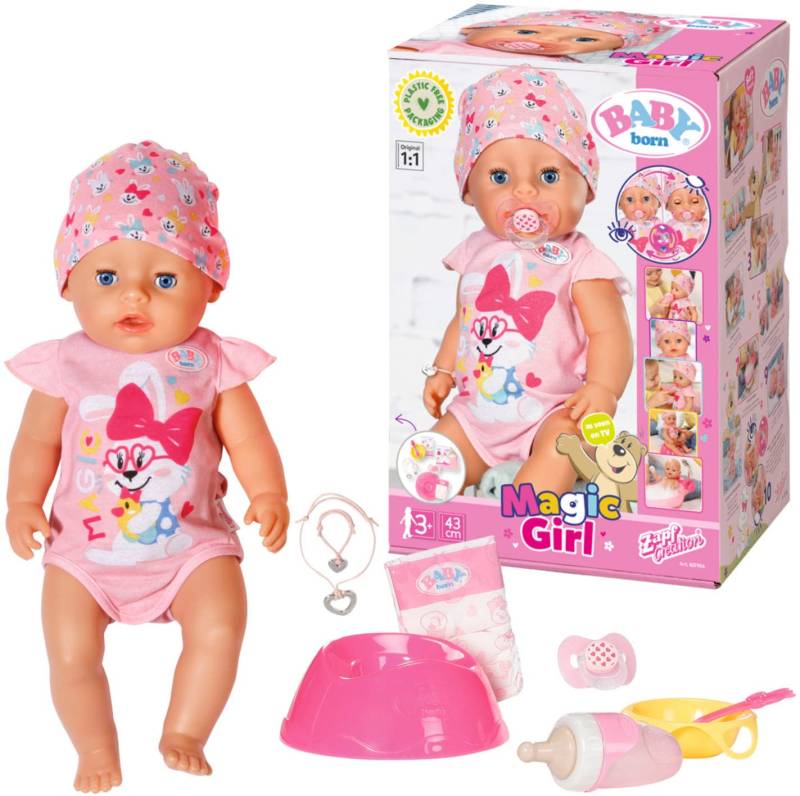 Baby Born Babypuppe »Magic Girl, 43 cm«, (Set, 13 tlg.) von Baby Born