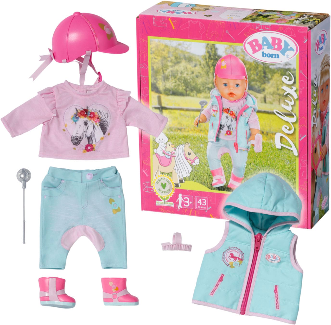 Baby Born Puppenkleidung »Deluxe Reiter Outfit, 43 cm«, (Set, 8 tlg.) von Baby Born