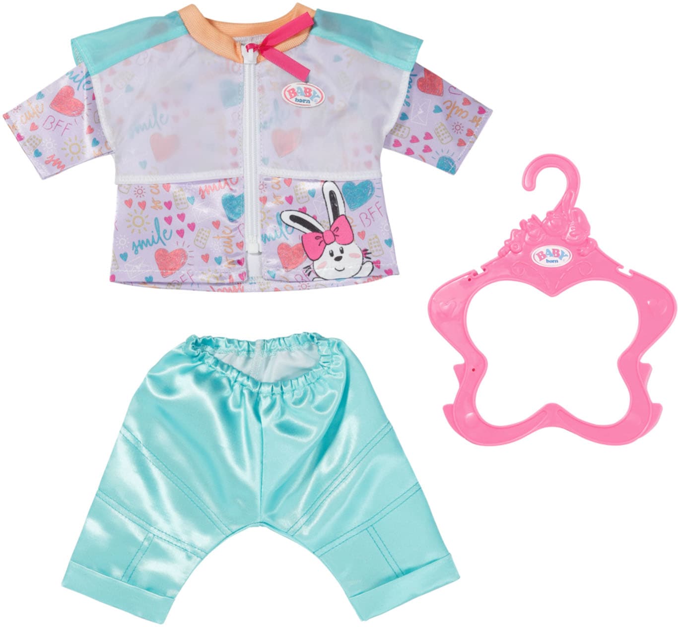 Baby Born Puppenkleidung »Freizeitanzug Aqua, 43 cm«, mit Kleiderbügel von Baby Born