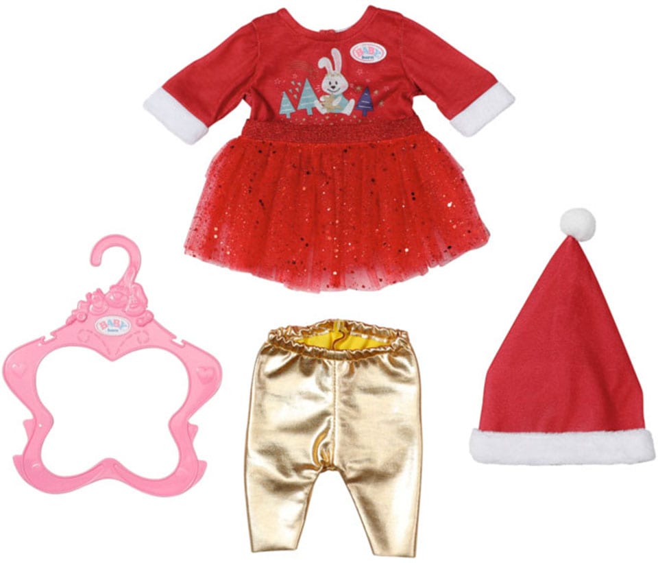 Baby Born Puppenkleidung »Weihnachtskleid, 43 cm«, (Set, 4 tlg.) von Baby Born