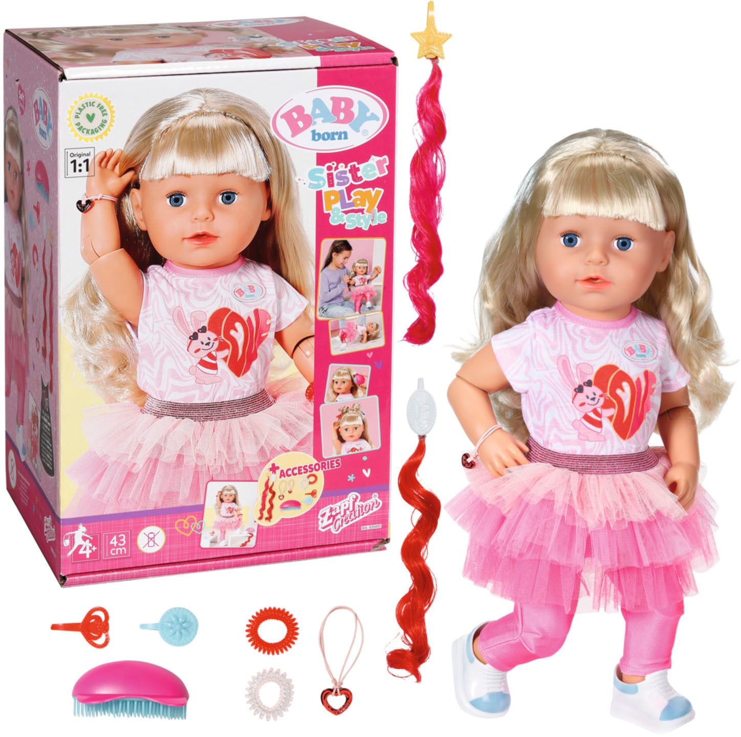 Baby Born Stehpuppe »Style&Play, Sister blond, 43 cm« von Baby Born