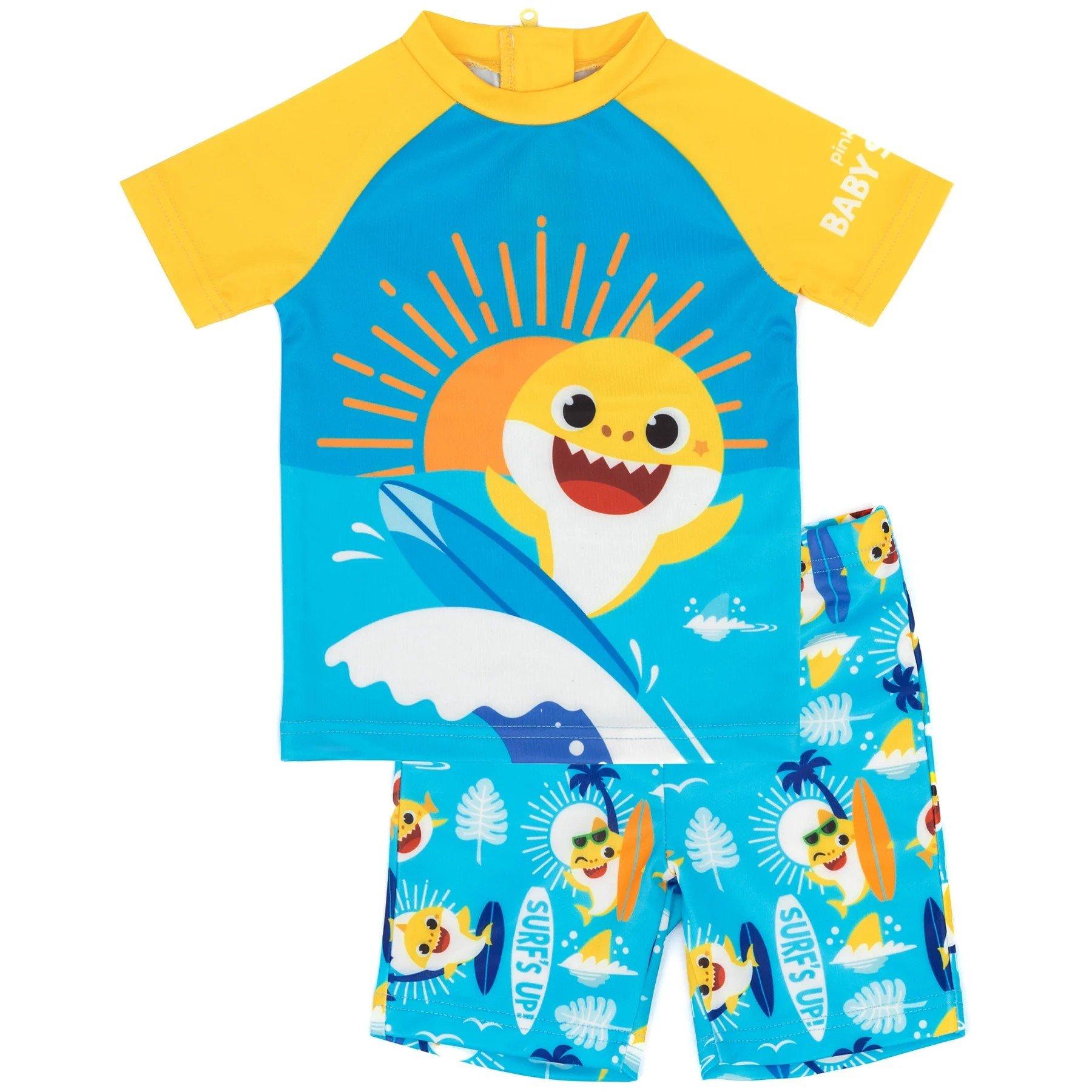 Shark Surf's Up! Zweiteiliger Badeanzug Mädchen Blau 110 von Baby Shark