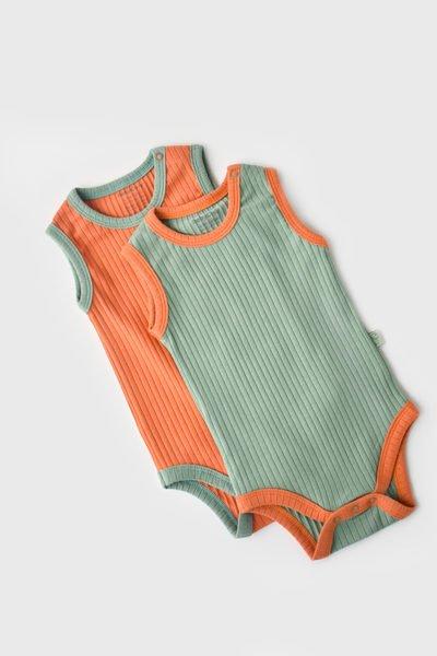 Body, Ärmellos, 2 Pack Unisex Multicolor 68 von BabyCosy Organic