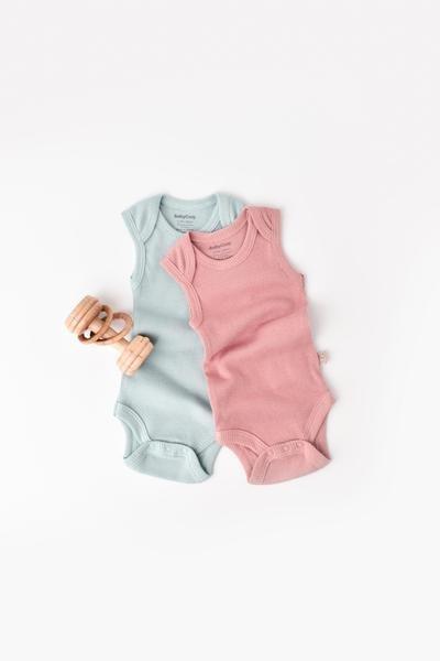 Body, Ärmellos, 2 Pack Unisex Multicolor 68 von BabyCosy Organic