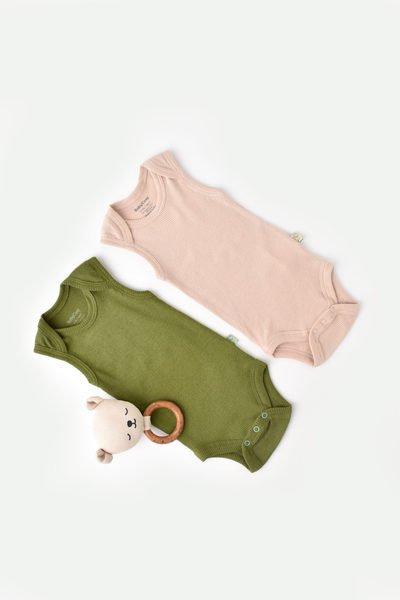 Body, Ärmellos, 2 Pack Unisex Multicolor 80 von BabyCosy Organic