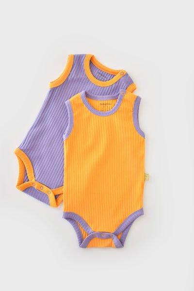 Body, Ärmellos, 2 Pack Unisex Multicolor 86 von BabyCosy Organic