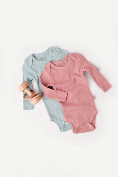 Body, Langarm, 2 Pack Unisex Multicolor 62 von BabyCosy Organic