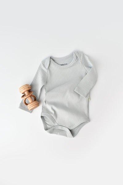 Body, Langarm Unisex Grau 68 von BabyCosy Organic