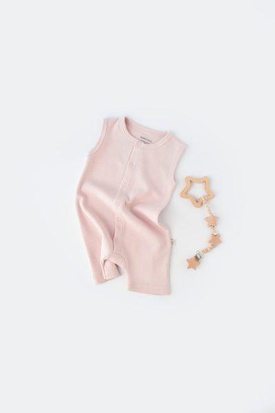 Strampler Kurze, Ärmellos Unisex Hellrosa 86 von BabyCosy Organic