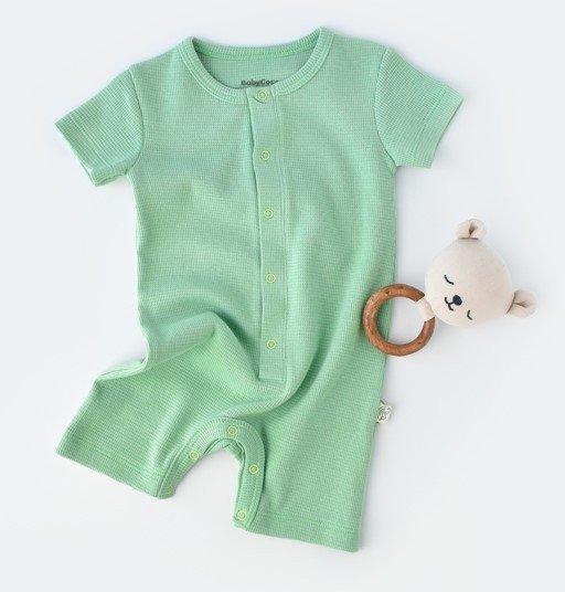 Strampler Kurze, Kurzarm Unisex Mint 62 von BabyCosy Organic