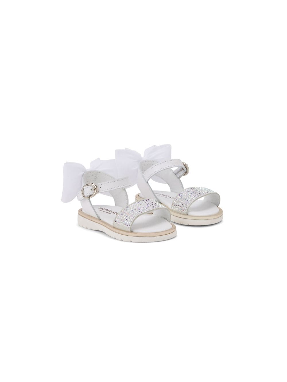 BabyWalker bow-detail leather sandals - White von BabyWalker