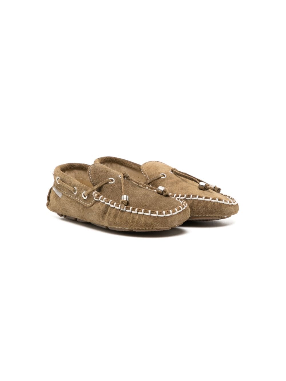 BabyWalker contrast-stitch suede loafers - Brown von BabyWalker