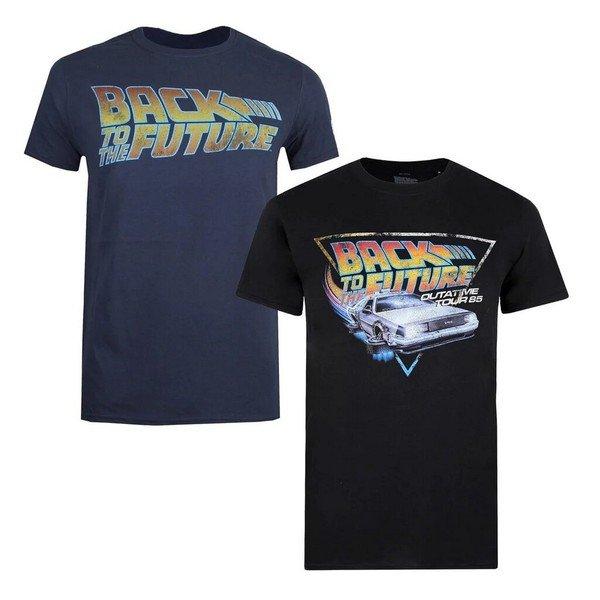 Tshirt (2erpack) Herren Schwarz M von Back To The Future