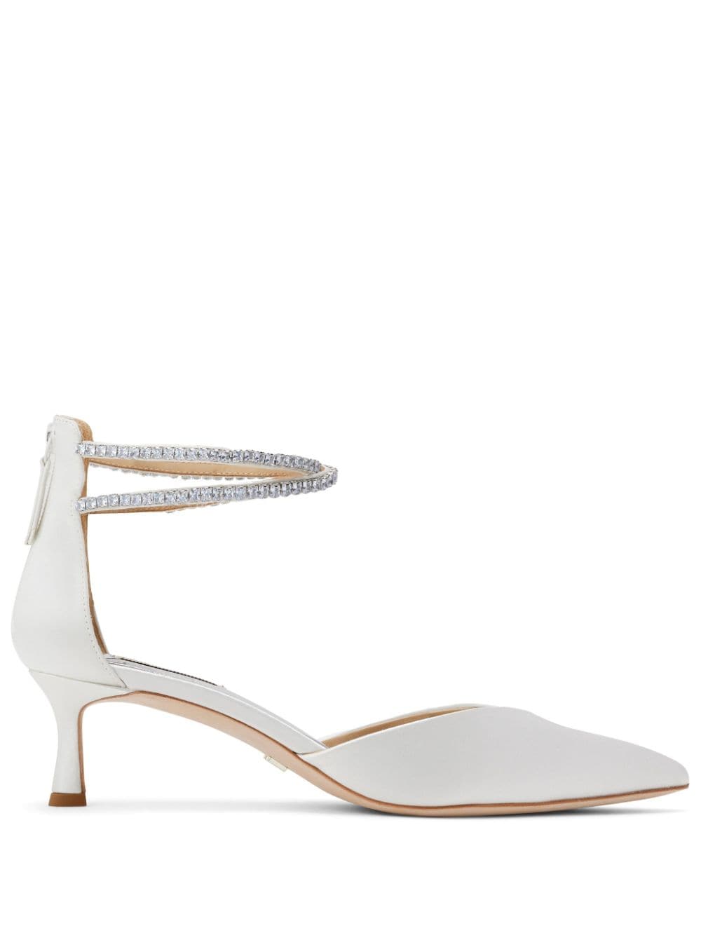 Badgley Mischka Lilibeth 50mm satin pumps - White von Badgley Mischka