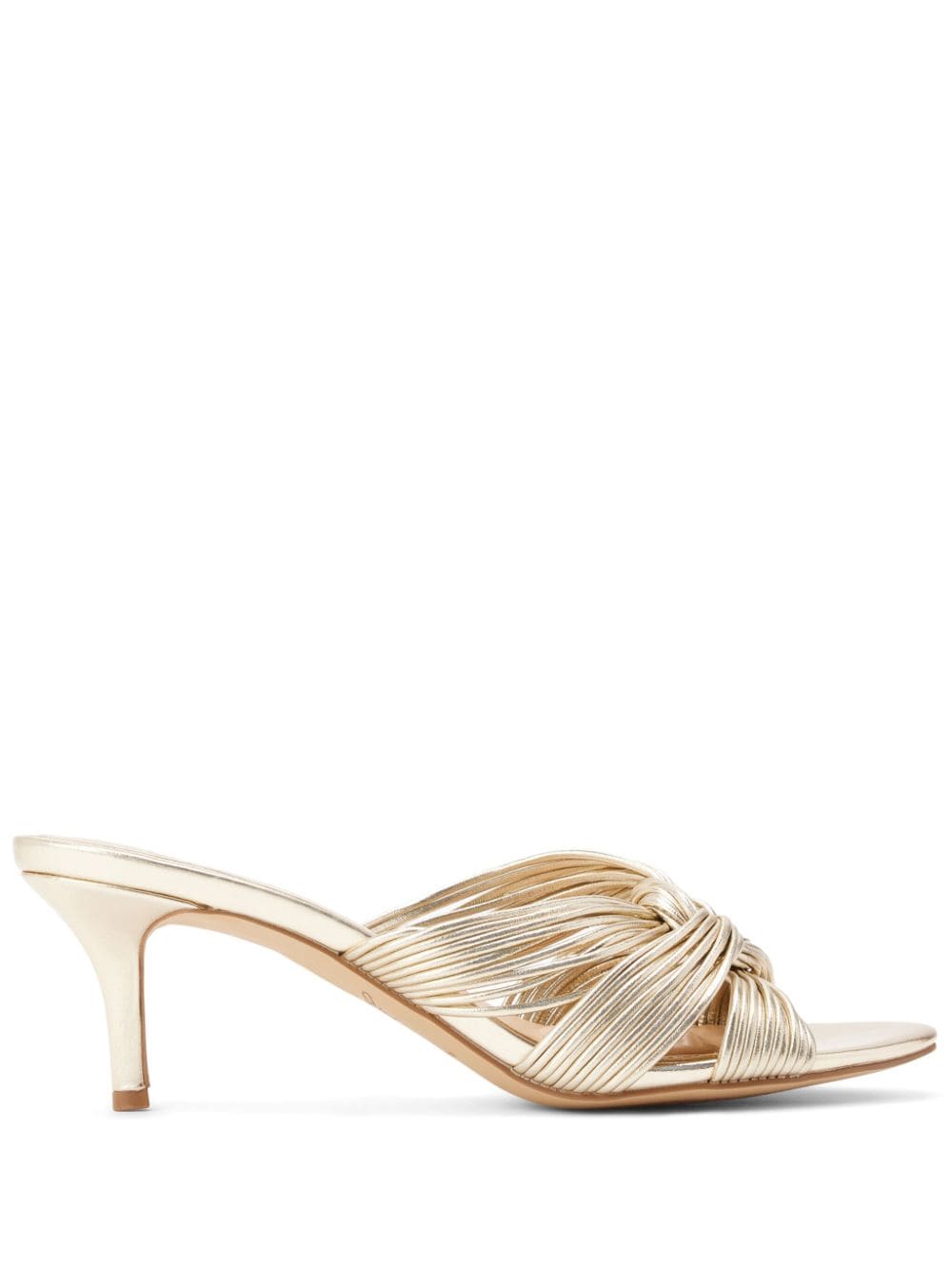 Badgley Mischka Mia 60mm twisted leather mules - Gold von Badgley Mischka