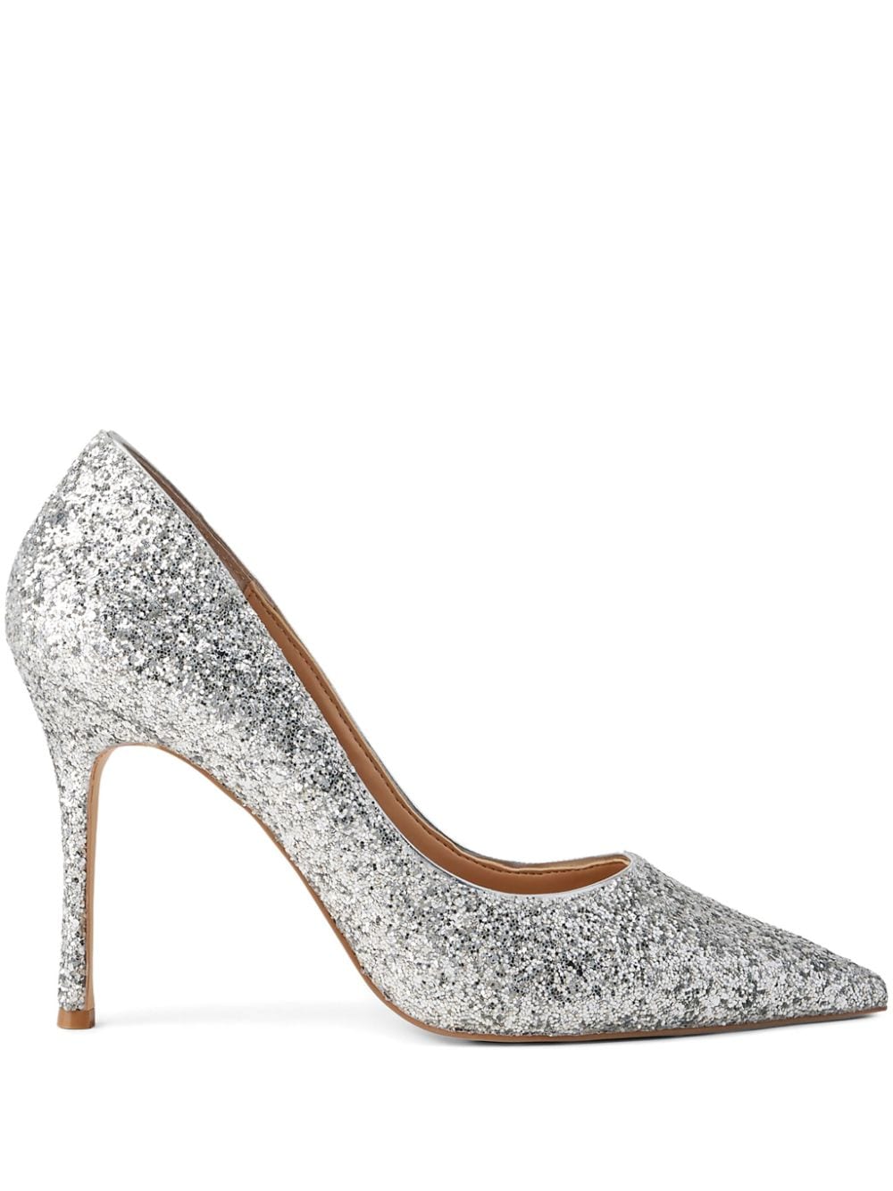 Badgley Mischka pointed-toe glitter pumps - Silver von Badgley Mischka