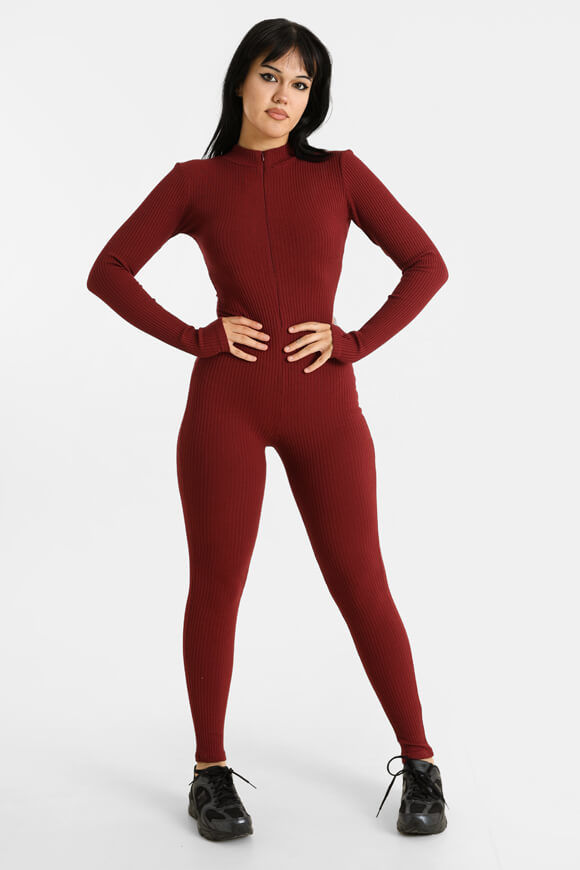 Bae Langer gerippter Overall | Burgundy | Damen  | M von Bae