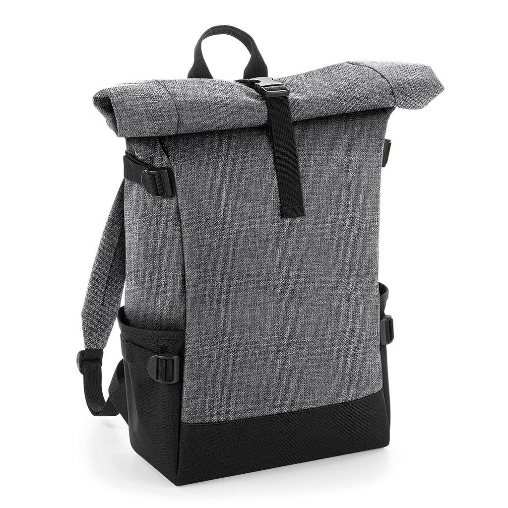 Block Rucksack Mit Rollverschluss Herren Grau ONE SIZE von Bagbase