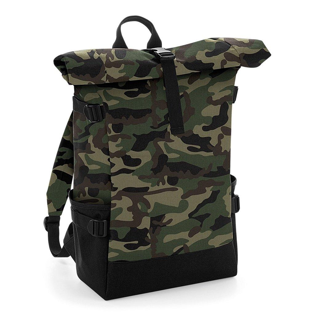 Block Rucksack Mit Rollverschluss Herren Militärgrün ONE SIZE von Bagbase