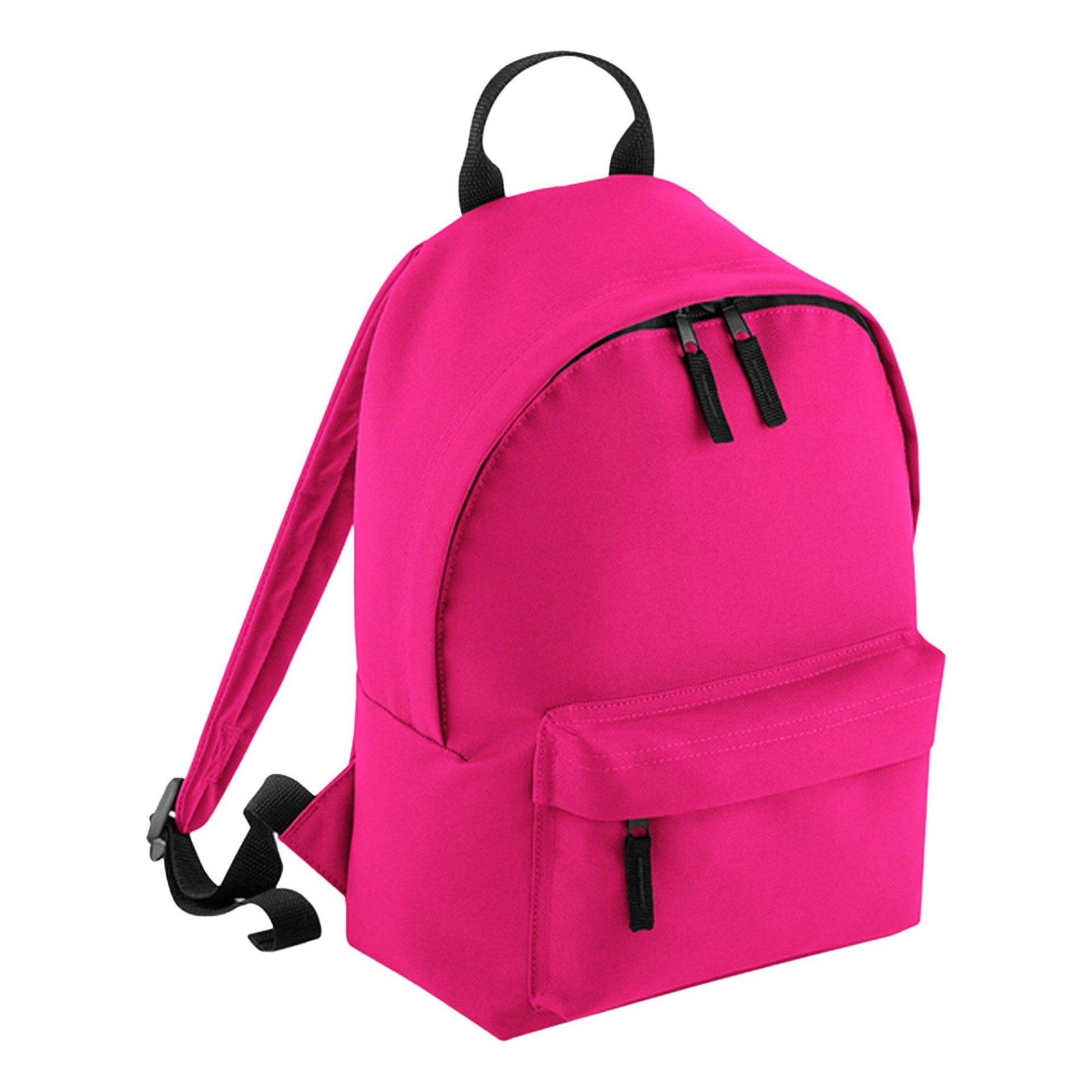 Junior Fashion Rucksack, 14 Liter (2 Stückpackung) Herren Fuchsia ONE SIZE von Bagbase