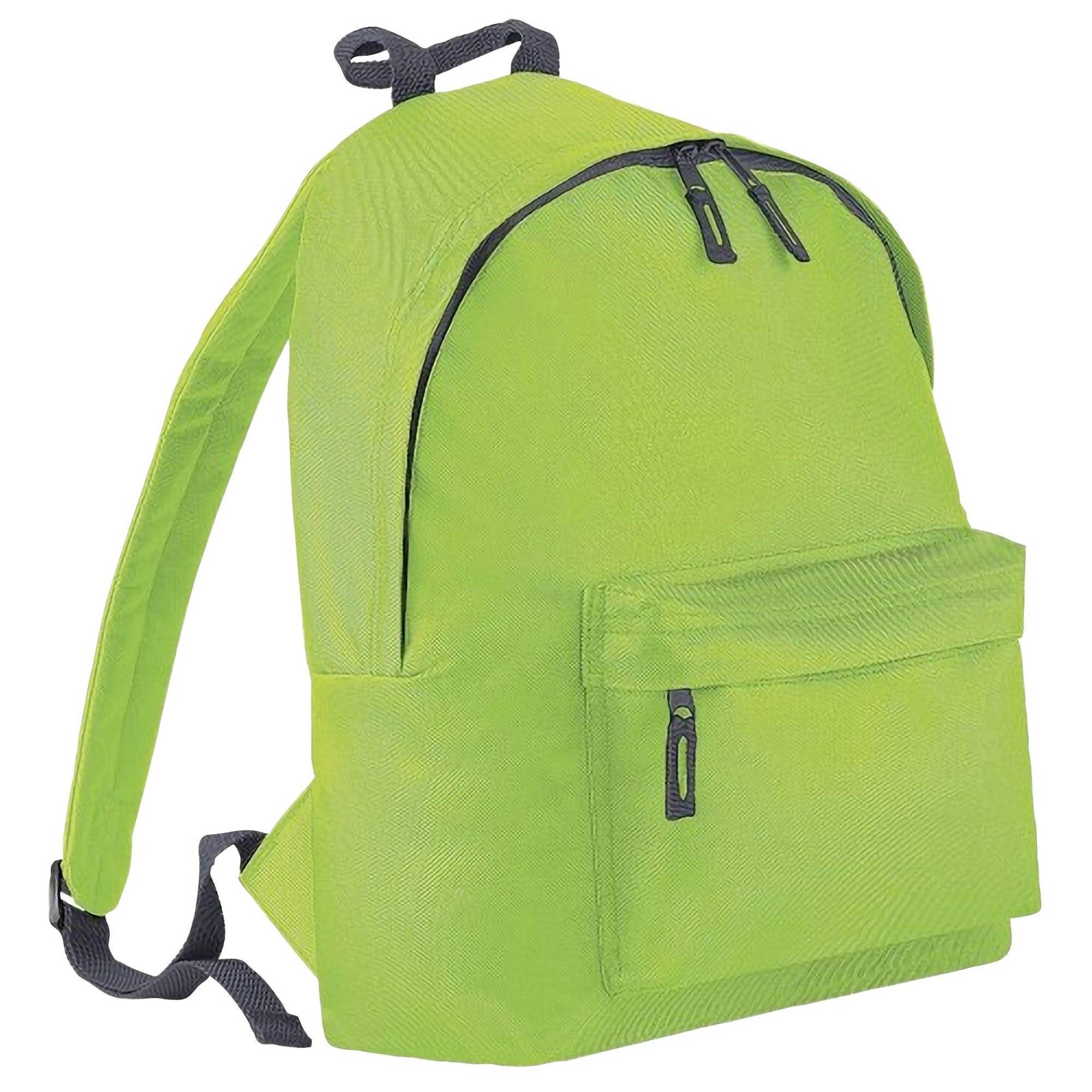 Junior Fashion Rucksack, 14 Liter (2 Stückpackung) Herren Limettengrün ONE SIZE von Bagbase