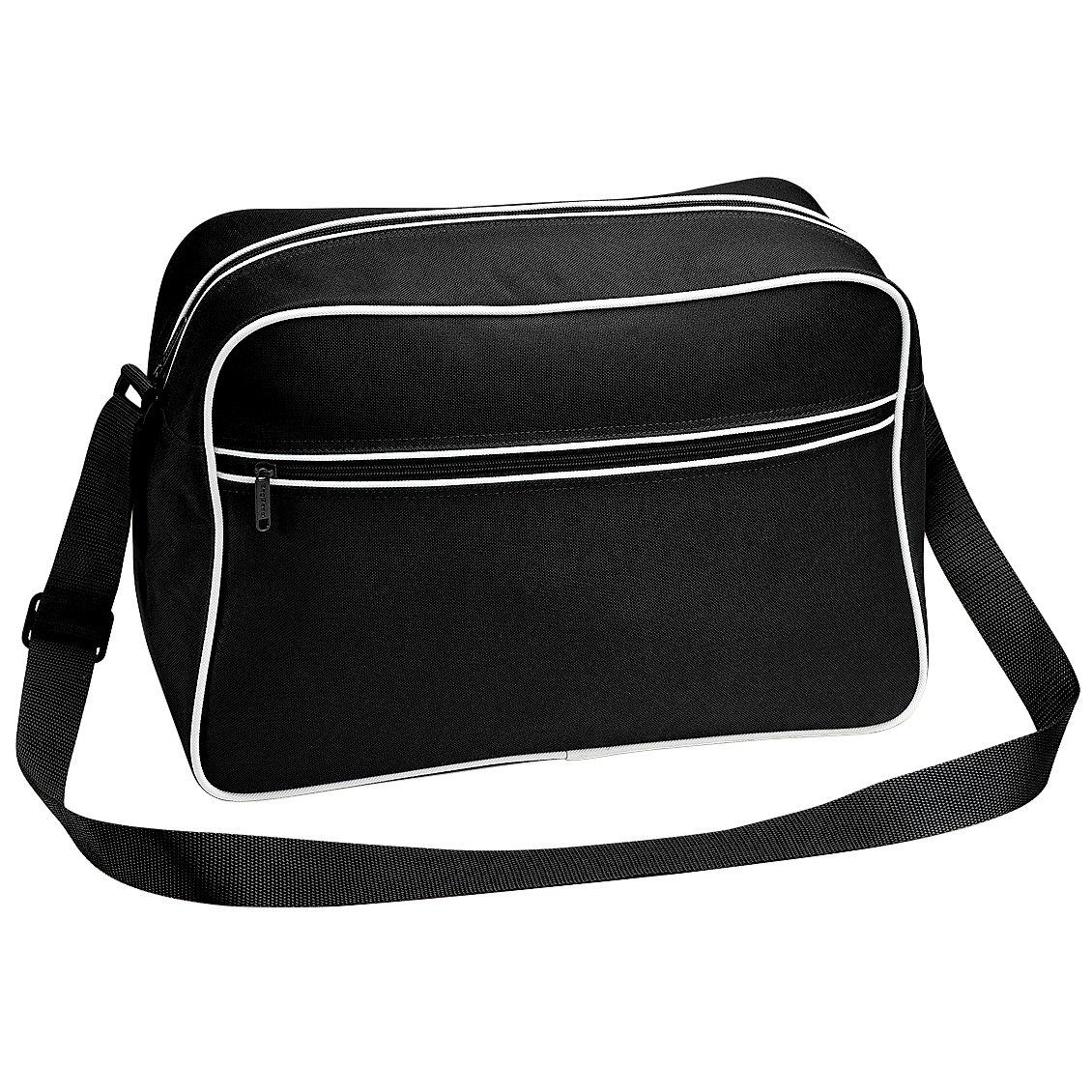 Retro Schultertasche Mit Verstellbarem Riemen, 18 Liter Damen Schwarz ONE SIZE von Bagbase