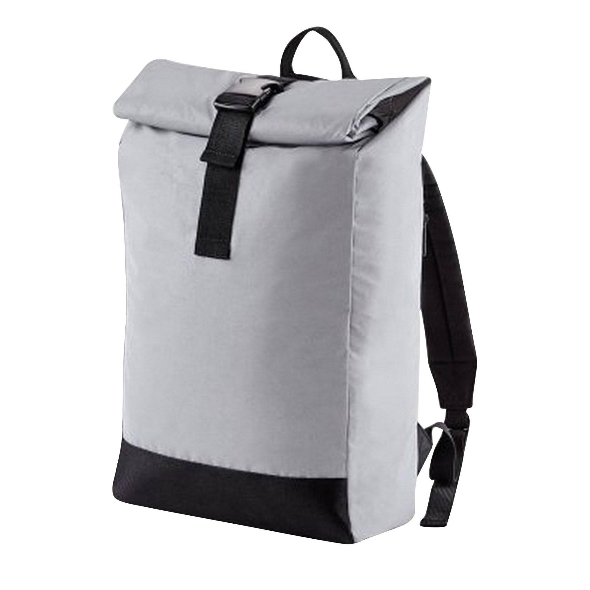 Rucksack Mit Rolltop, Reflektierend Herren Silber ONE SIZE von Bagbase