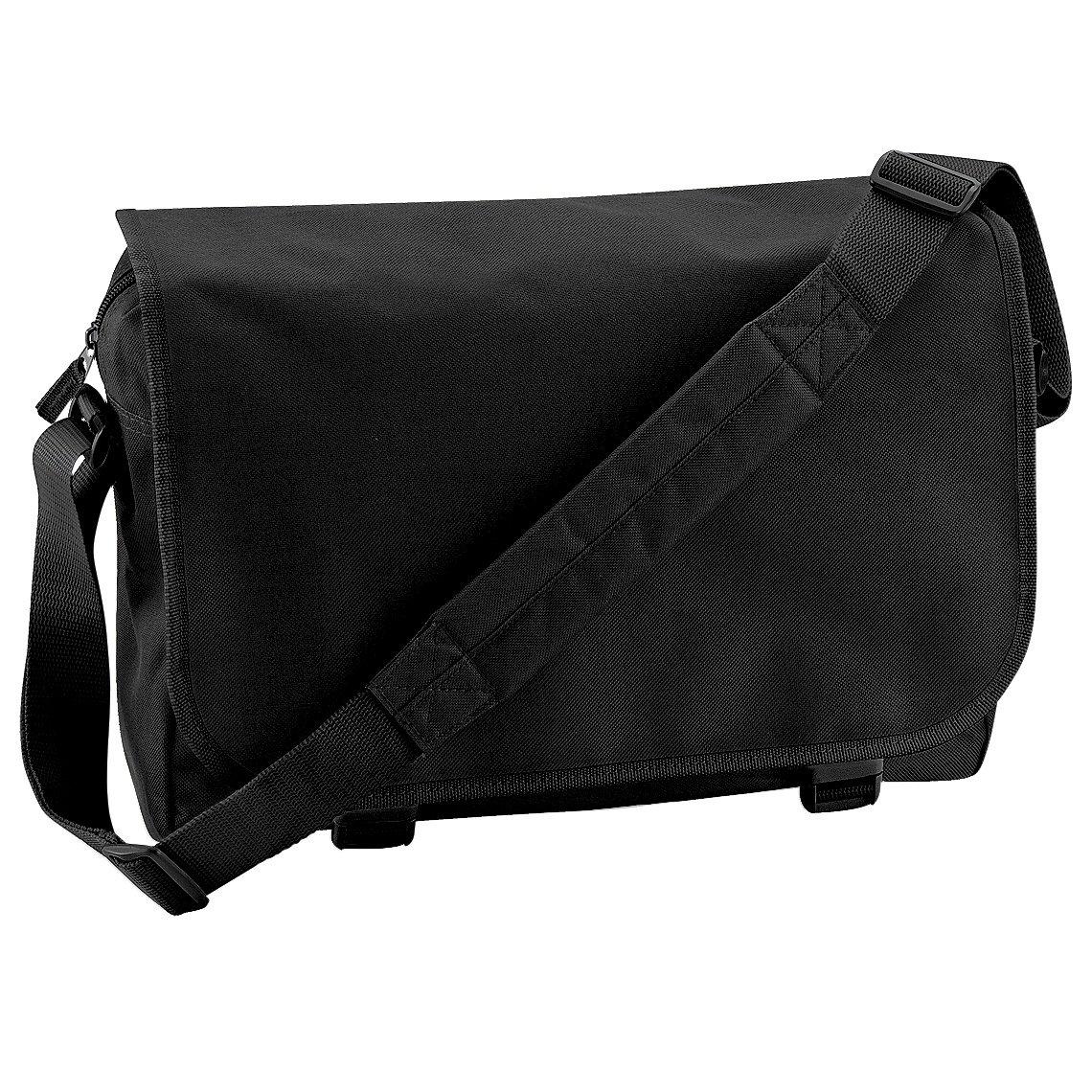 Schultertasche Messengertasche, 11 Liter (2 Stückpackung) Damen Schwarz ONE SIZE von Bagbase