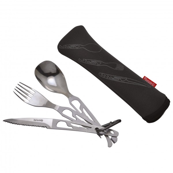 Baladéo - Besteckset Basecamp grau/schwarz von Baladéo