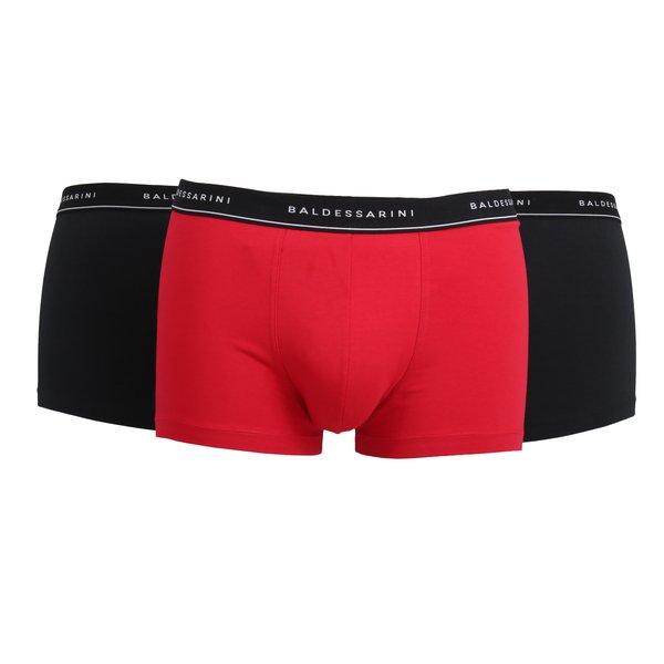 Boxershort 3er Pack Stretch Herren Rot Bunt S von Baldessarini