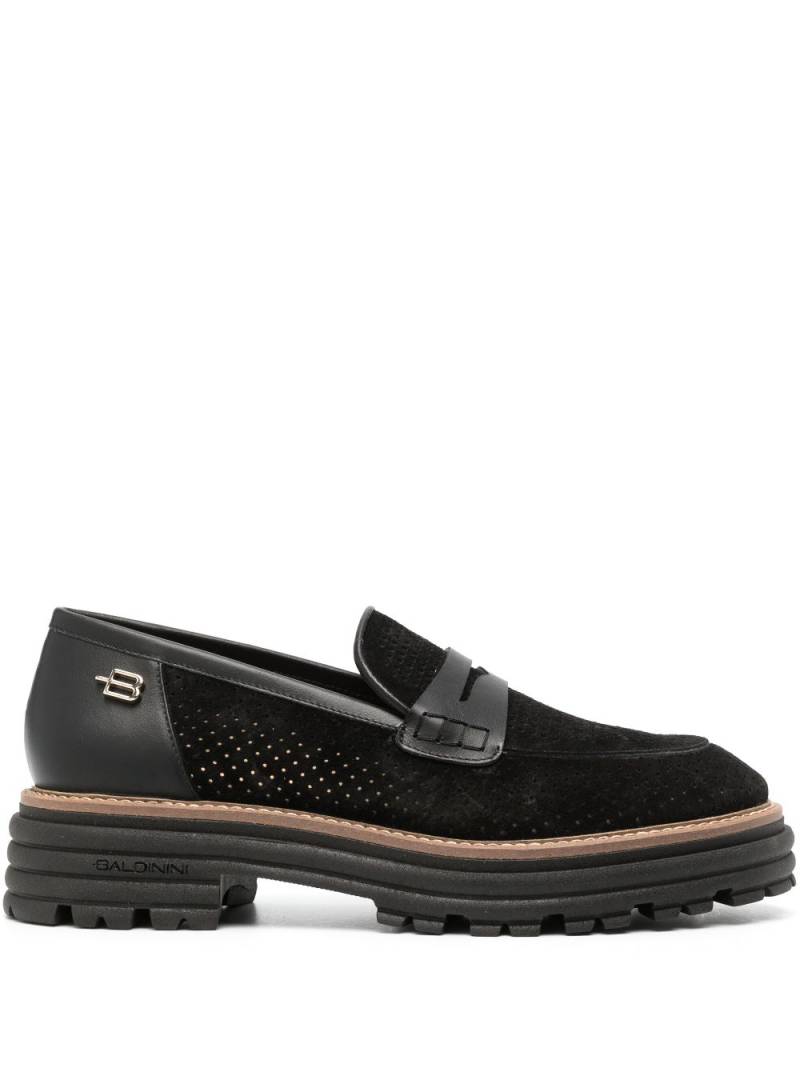 Baldinini bead-detail suede loafers - Black von Baldinini