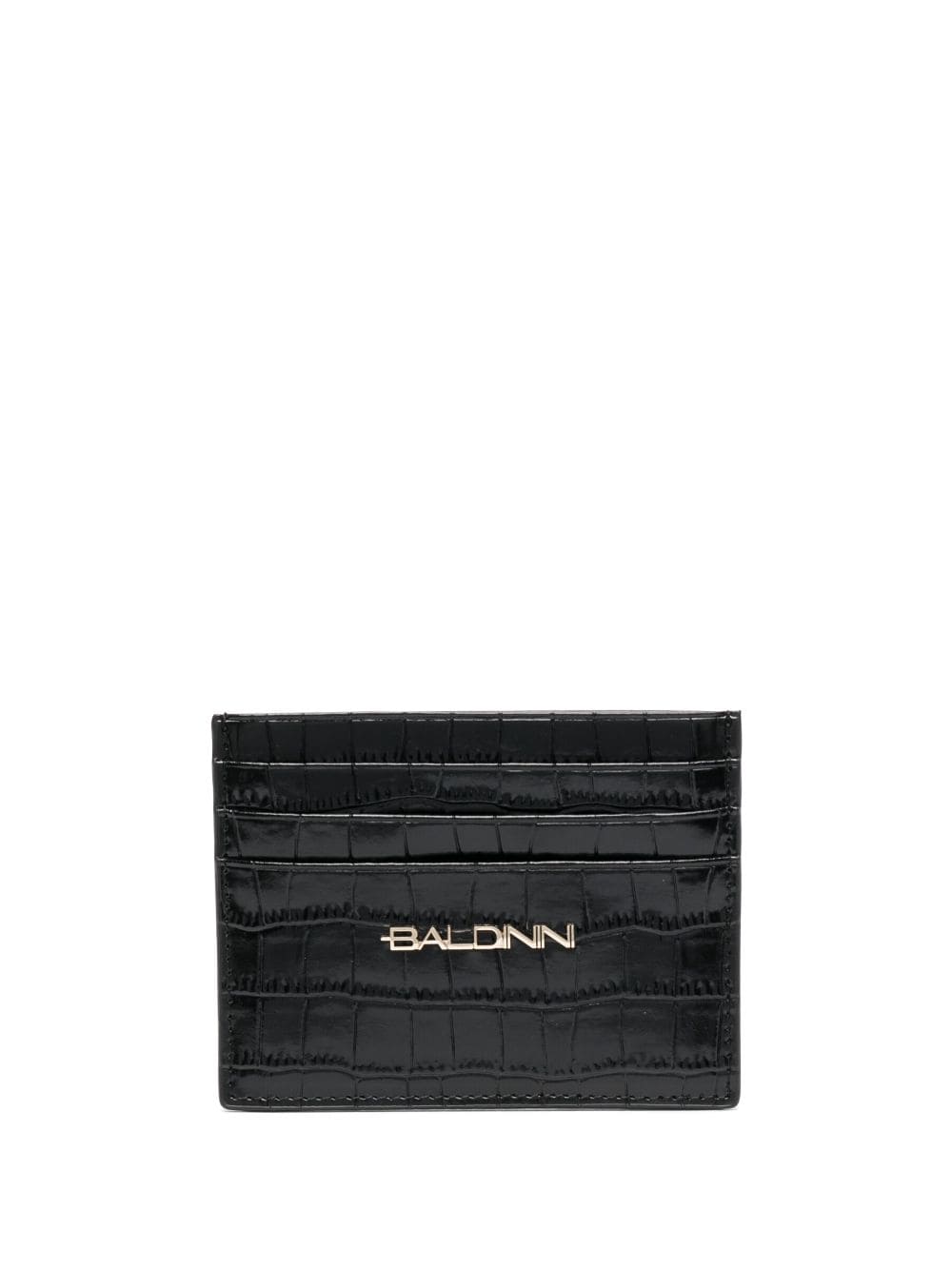 Baldinini crocodile-effect card holder - Black von Baldinini