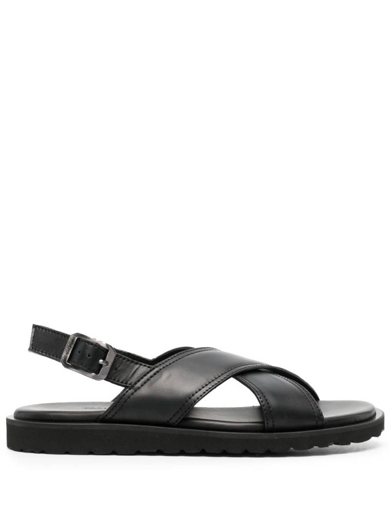 Baldinini cross-strap leather sandals - Black von Baldinini