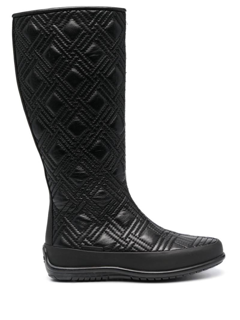 Baldinini diamond-pattern leather boots - Black von Baldinini