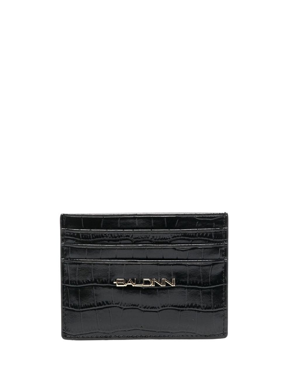 Baldinini embossed crocodile-effect cardholder - Black von Baldinini