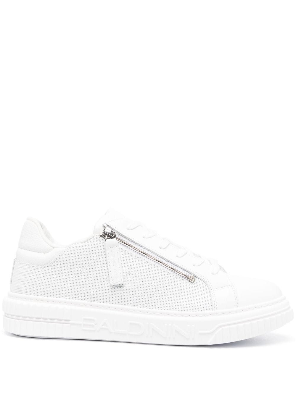 Baldinini embossed-logo lace-up sneakers - White von Baldinini