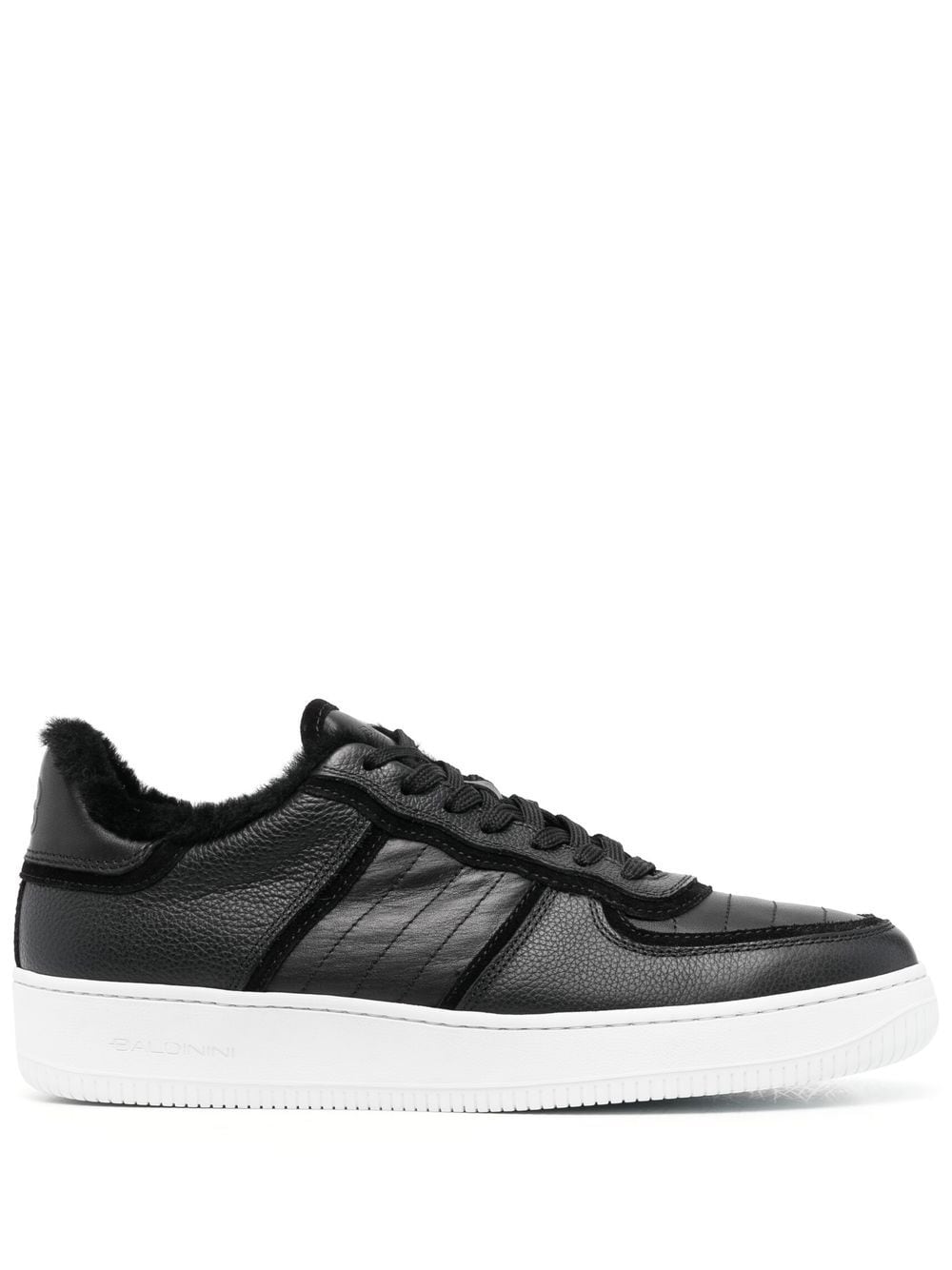 Baldinini fur-lined low-top sneakers - Black von Baldinini